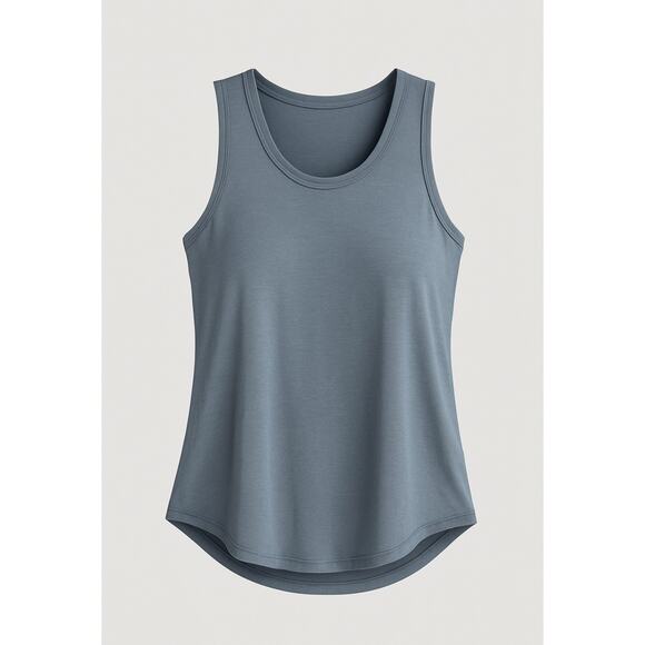 Double Zero Blue Scoop Neck Flowy Tank Top Women’s Medium - Picture 1 of 7